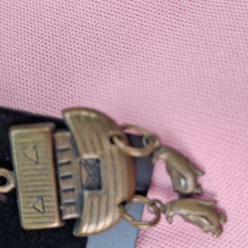 Vintage-Inspired Gold Tone Ark Drop Earrings Penguins - Picture 2 of 3